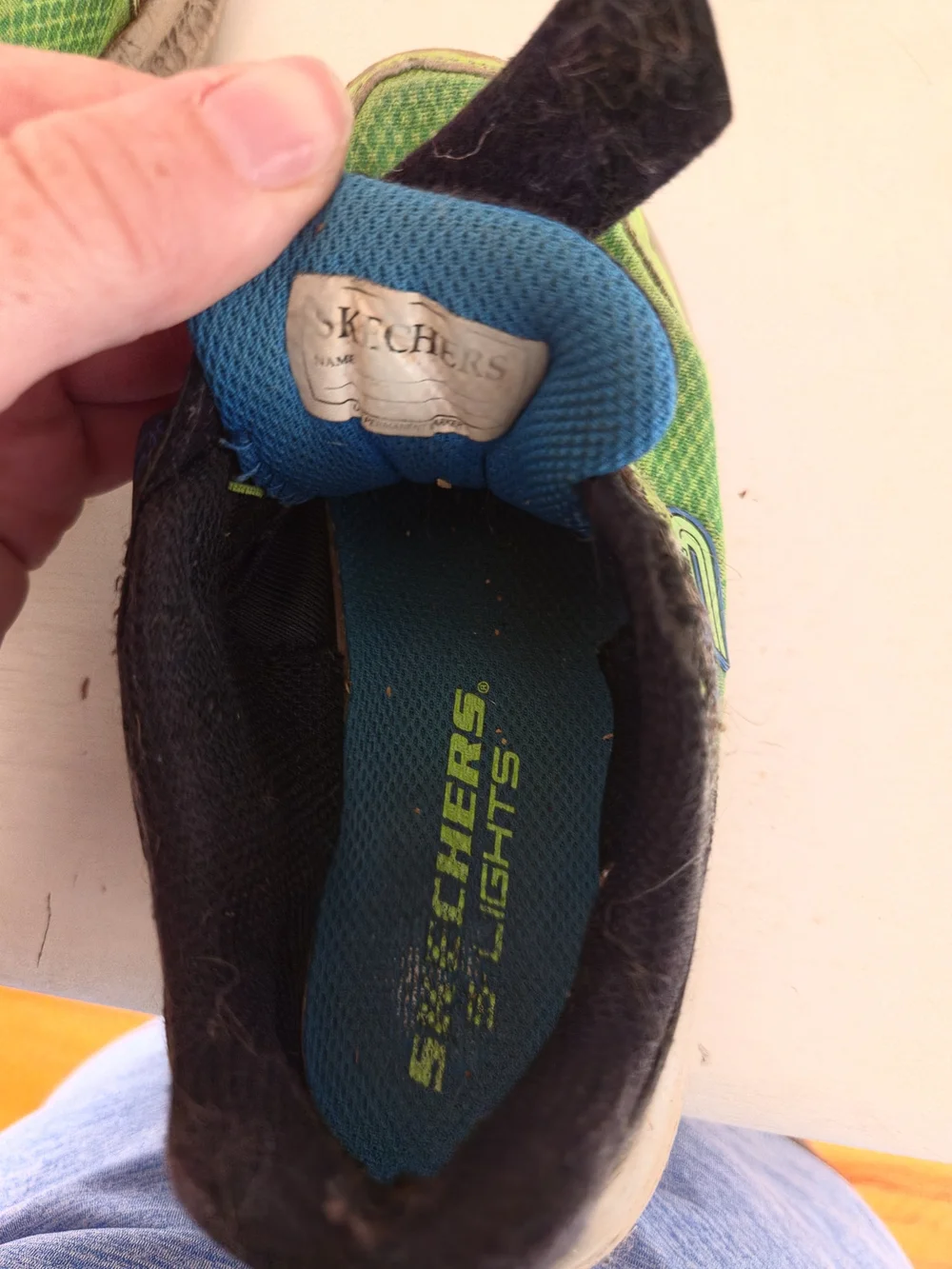 Skechers Kids Black Sandals with Blue Accents